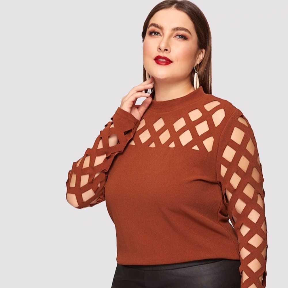 Rusted Cutout Yoke Top